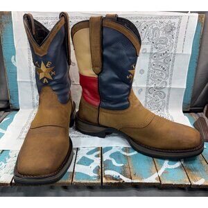 Durango 2016 Rebel Discontinued Mens 13M Texas Flag Western Boot DB0070 Worn 1X